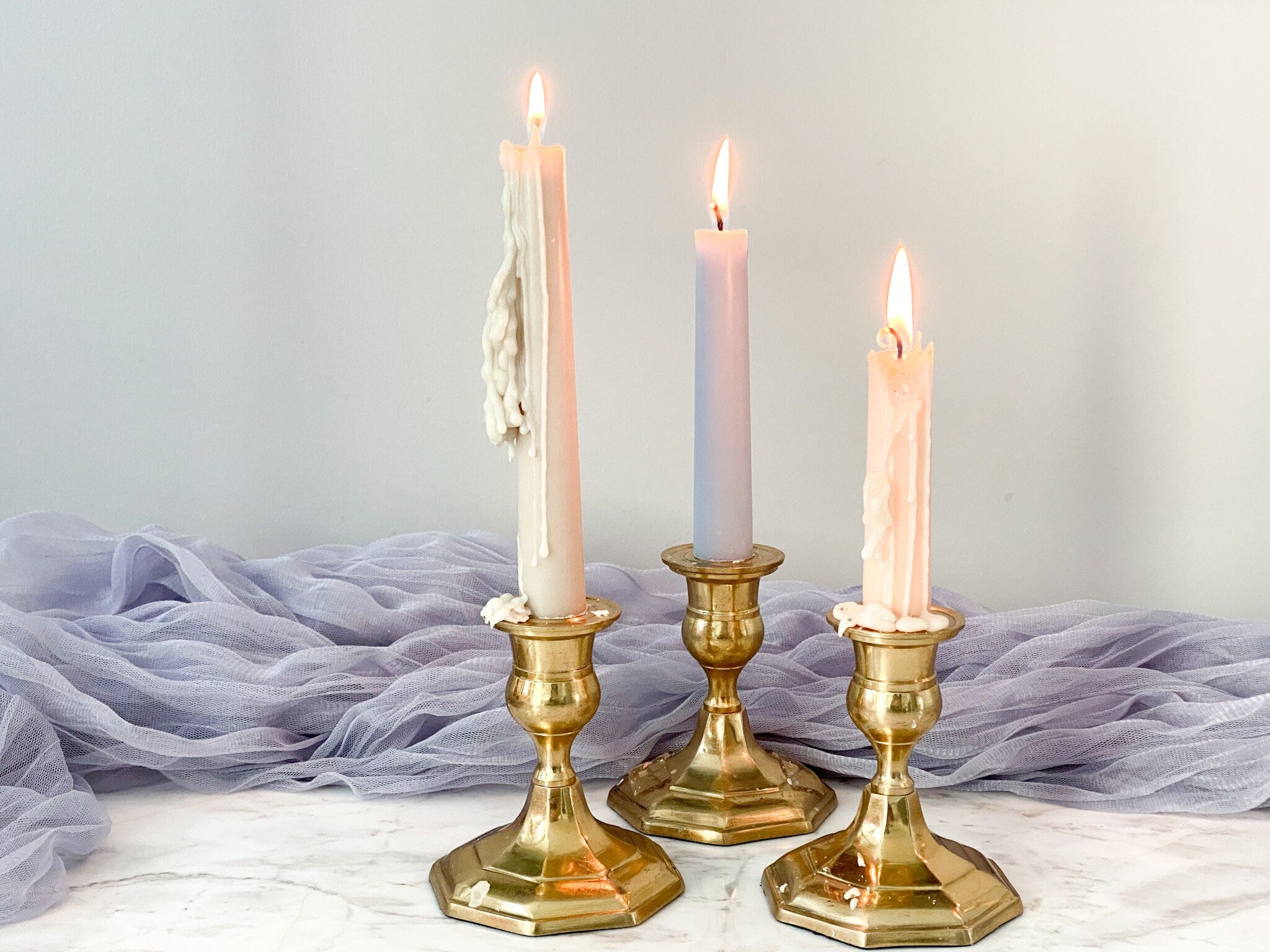 Blue Mixed Taper Candles (Scented)