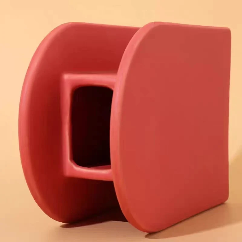 Modern Ceramic Red Arched Vase