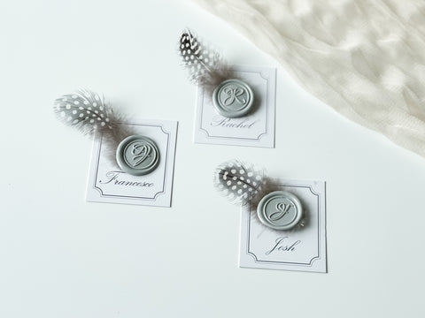 Decorative Polka Dot Feathers for Wax Seals