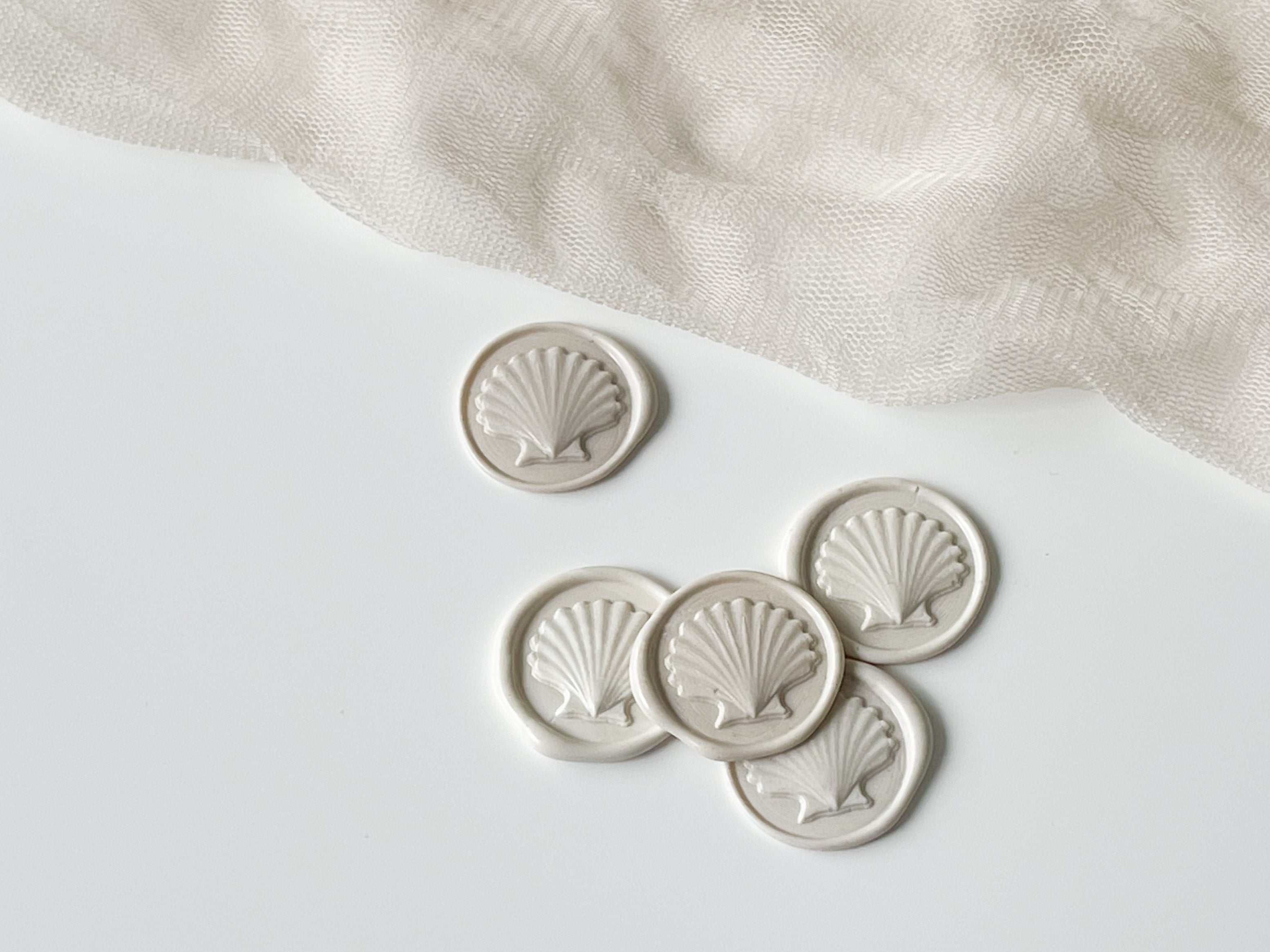 Shell Wax Seal & Sticker Backing (5 pieces)