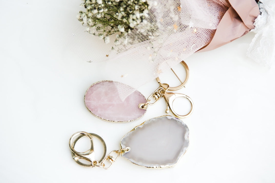 Agate Key Ring