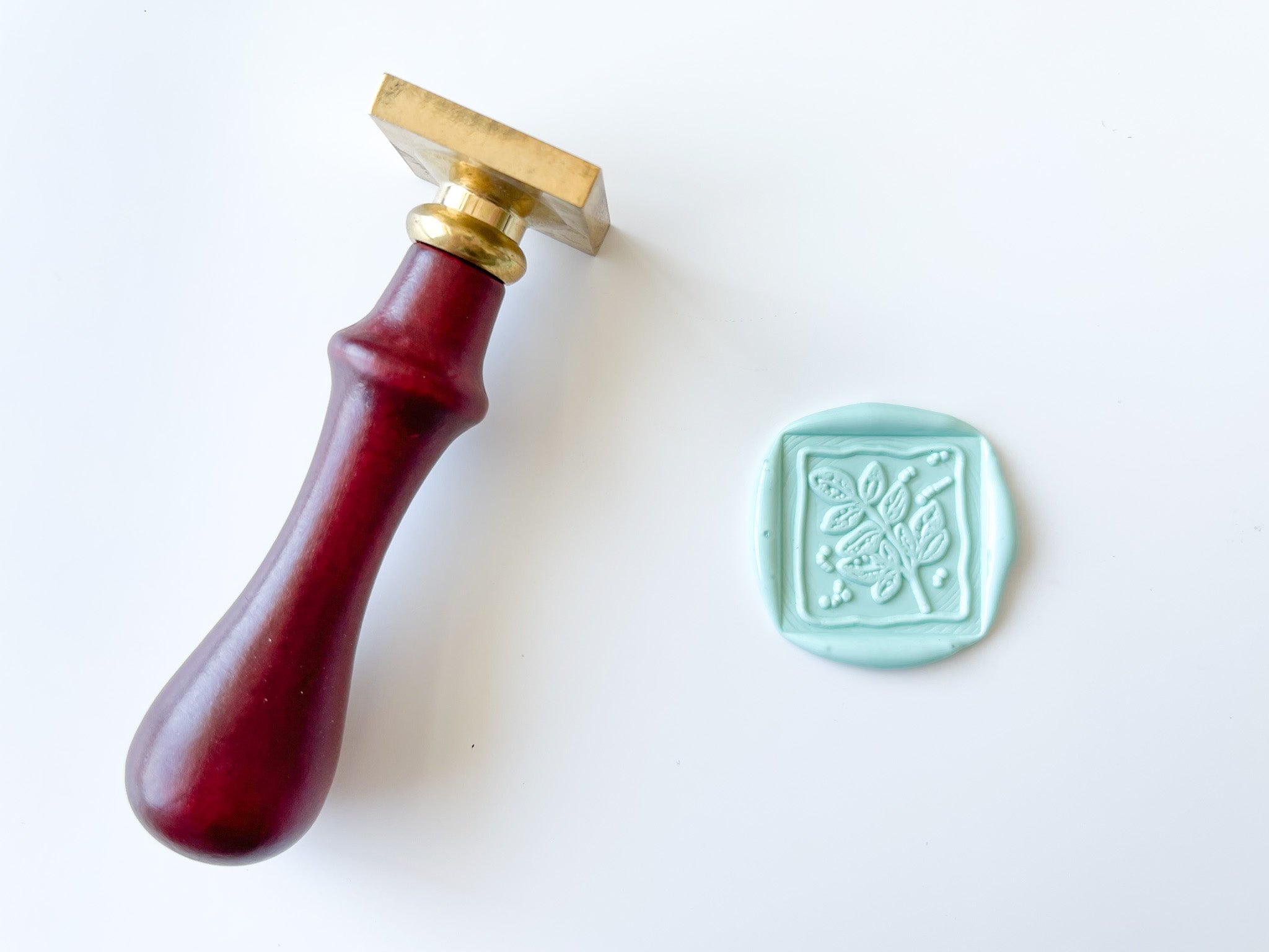 Leaf Wax Seal Stamp (Square)