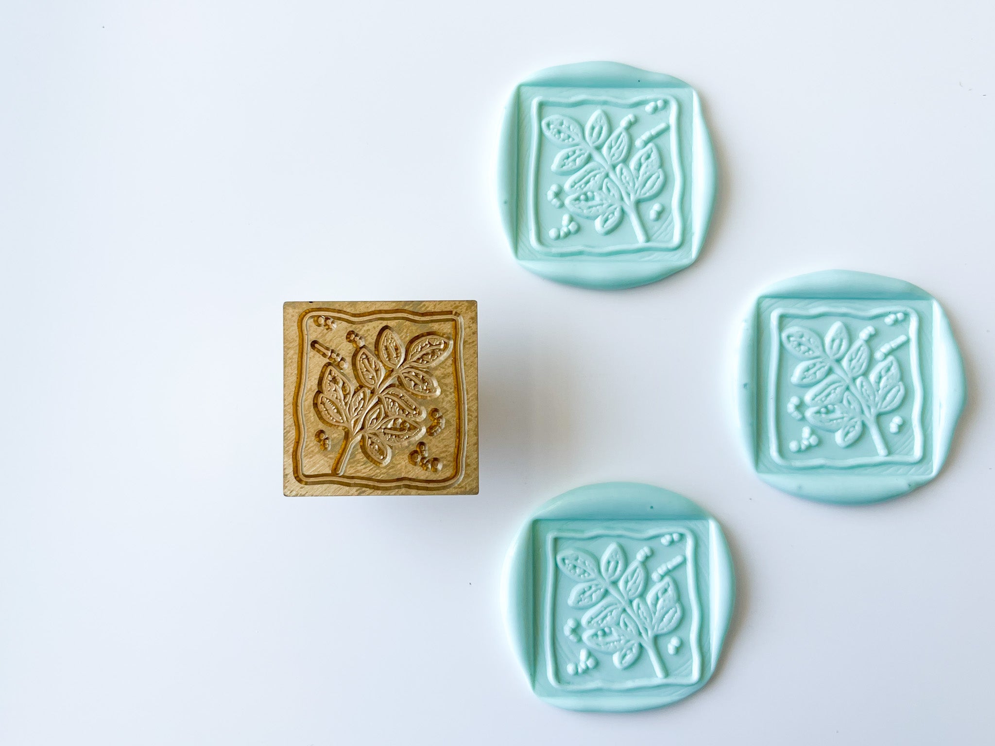 Leaf Wax Seal Stamp (Square)