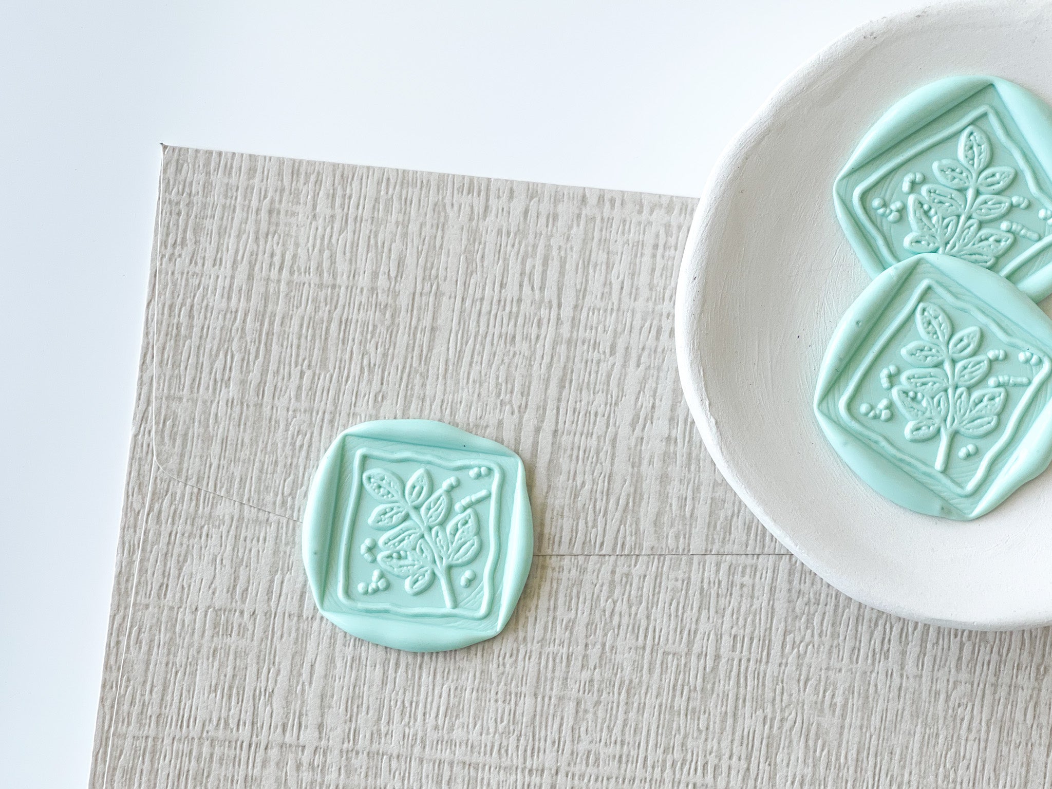 Leaf Wax Seal Stamp (Square)