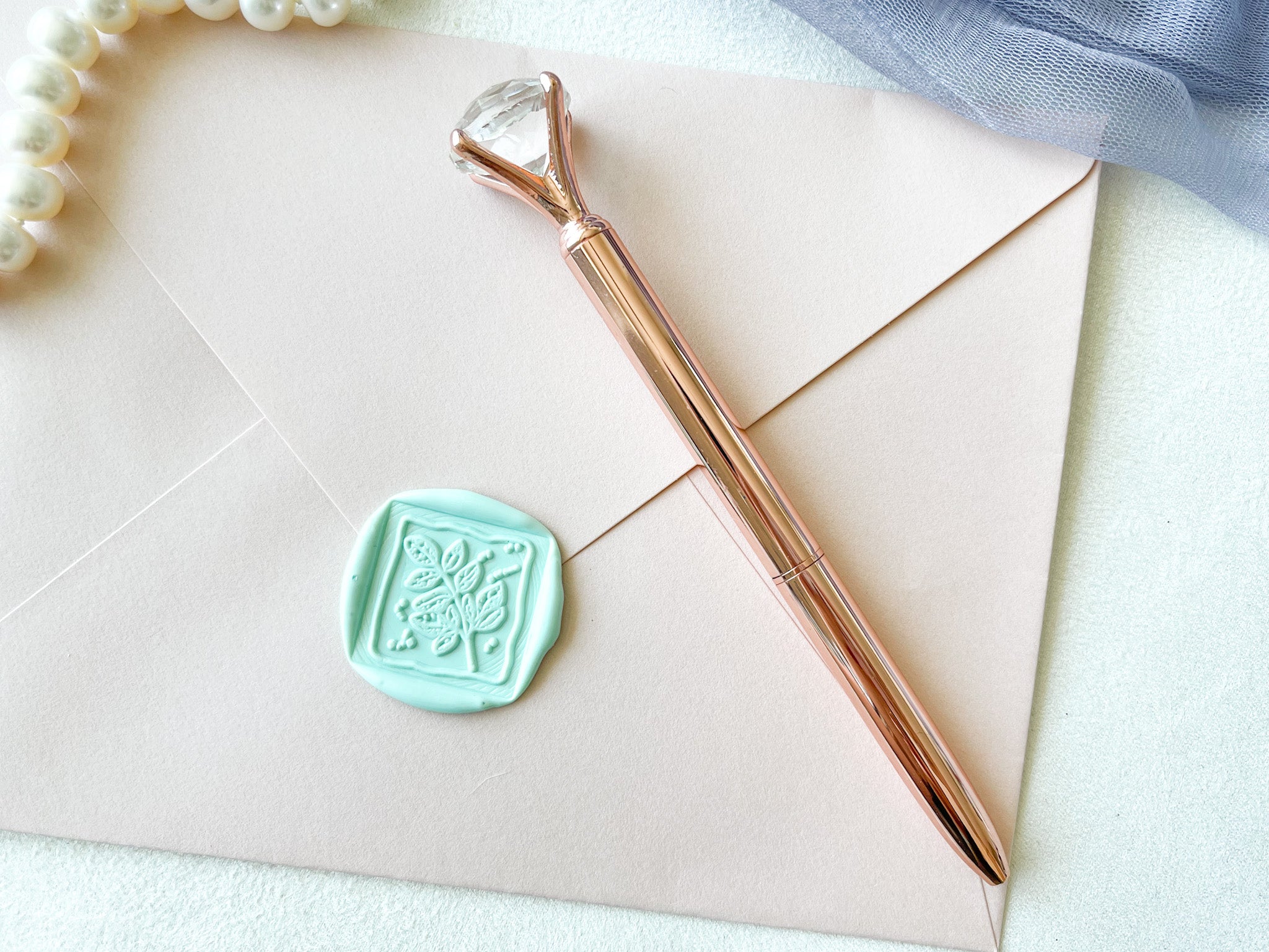 Leaf Wax Seal Stamp (Square)