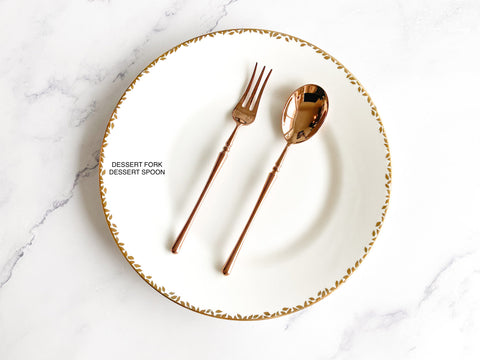 Modern Rose Gold Cutlery