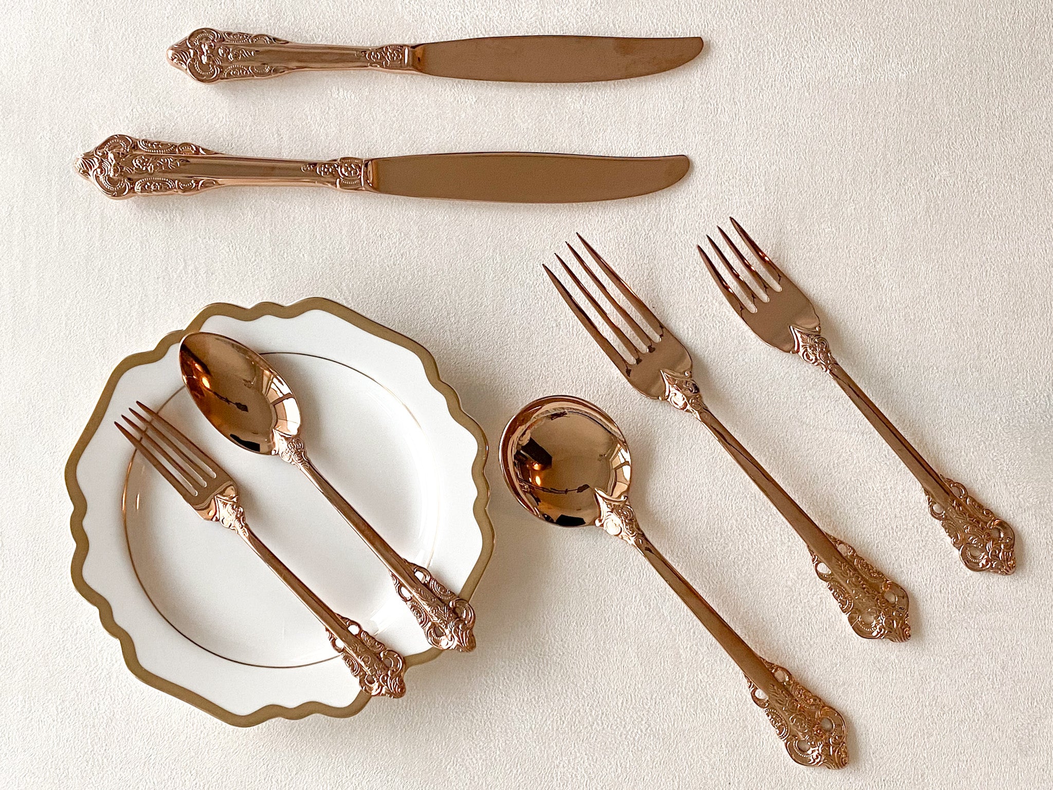 Vintage Rose Gold Cutlery