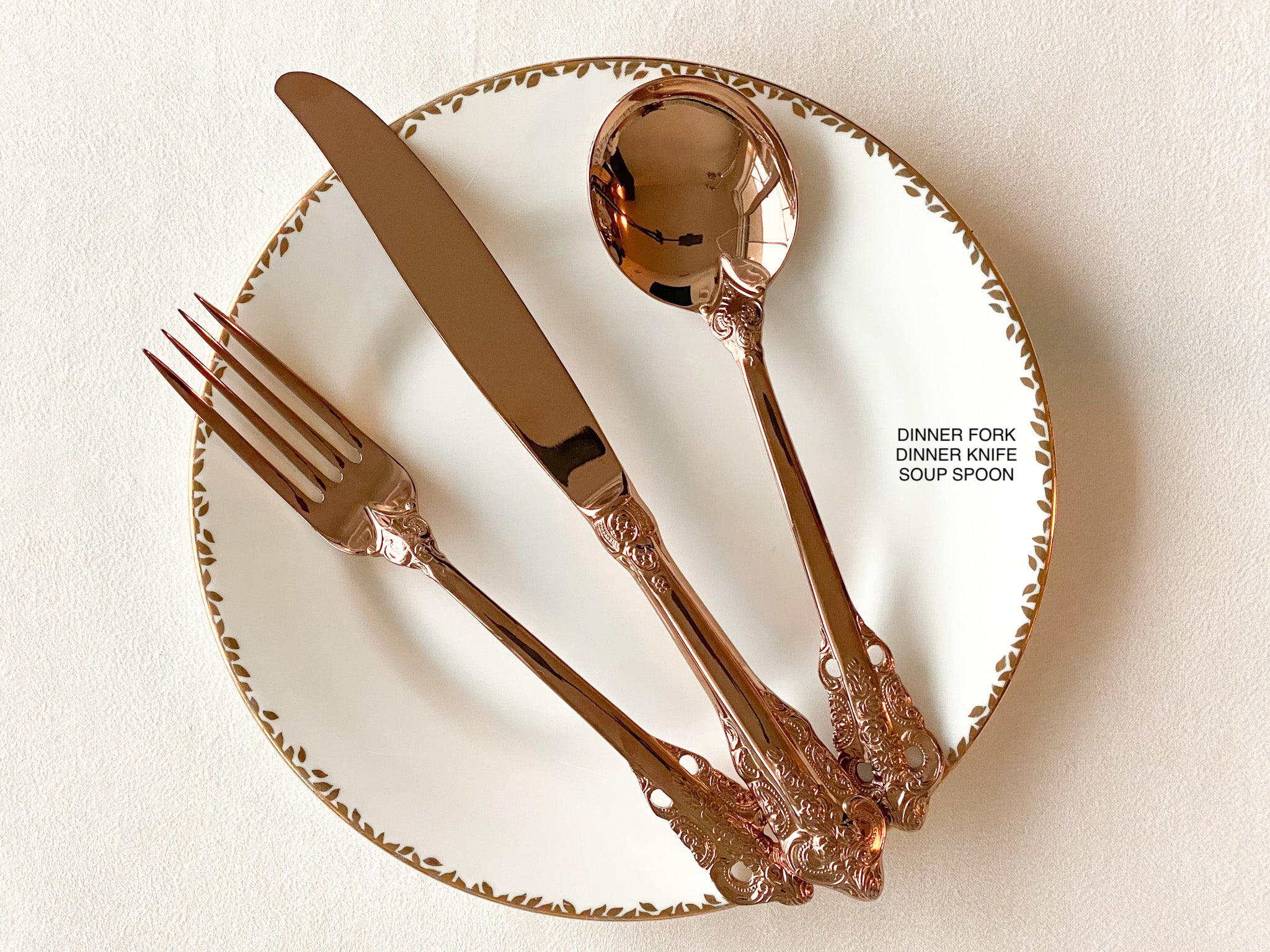 Vintage Rose Gold Cutlery