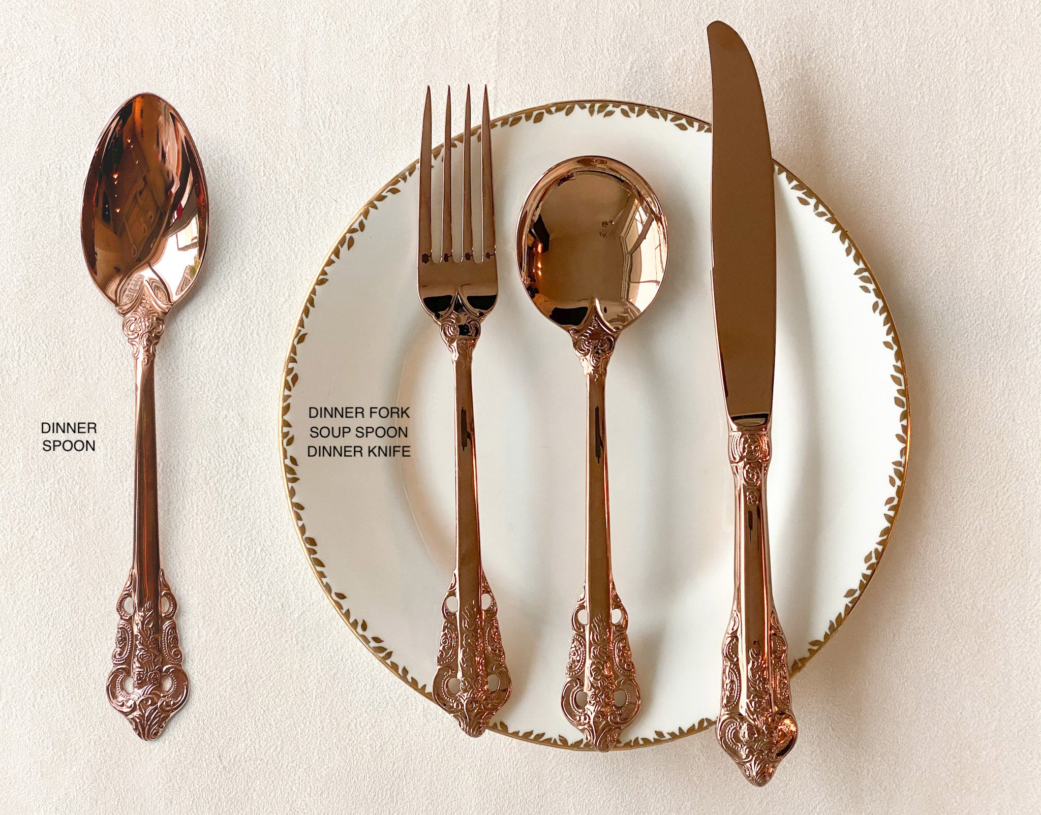 Vintage Rose Gold Cutlery