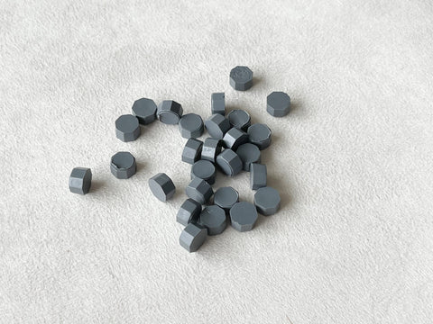 Dark Grey Wax Beads (50/100/200 beads)