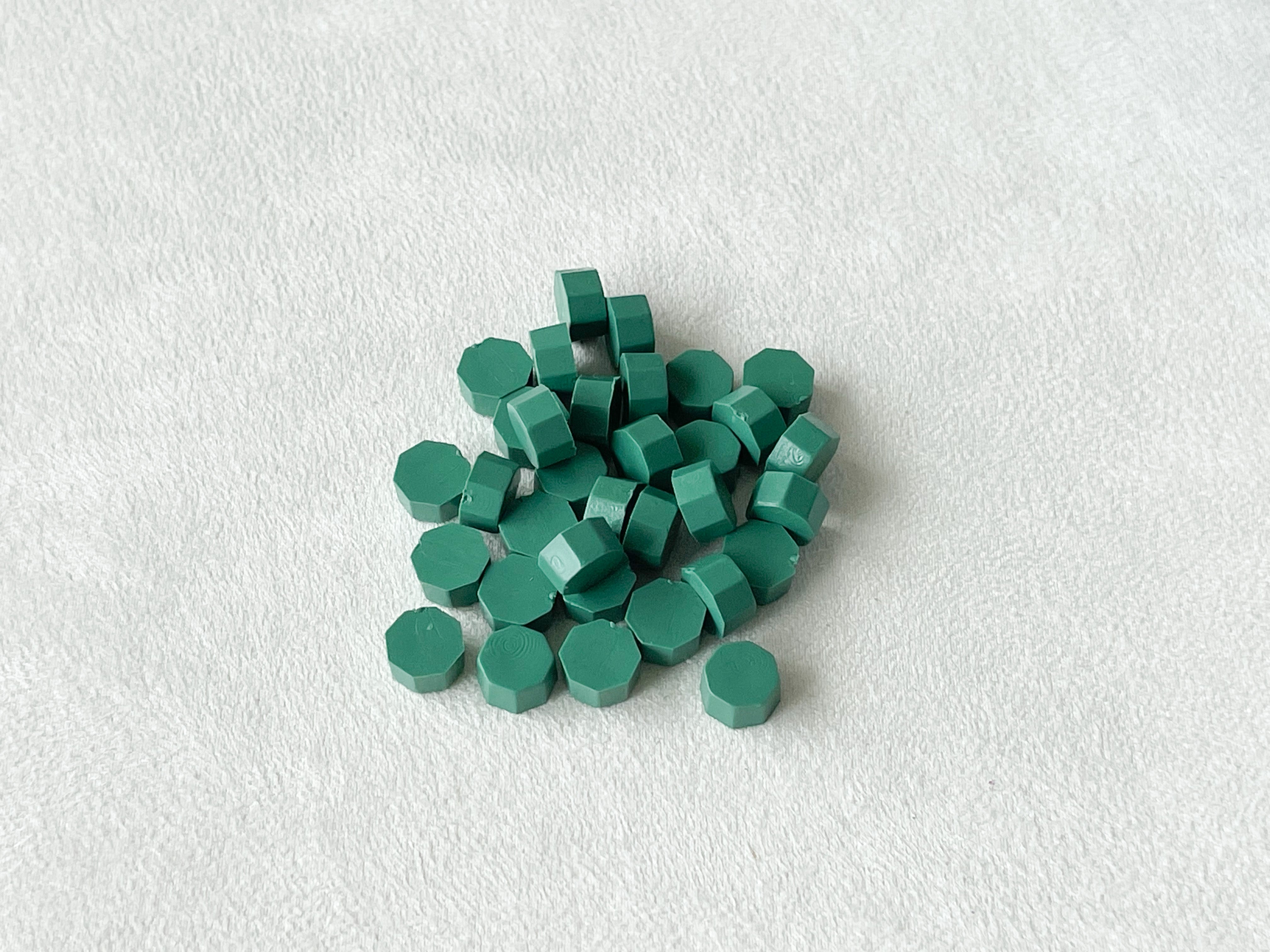 Sea Grass Green Wax Beads (50/100/200 beads)