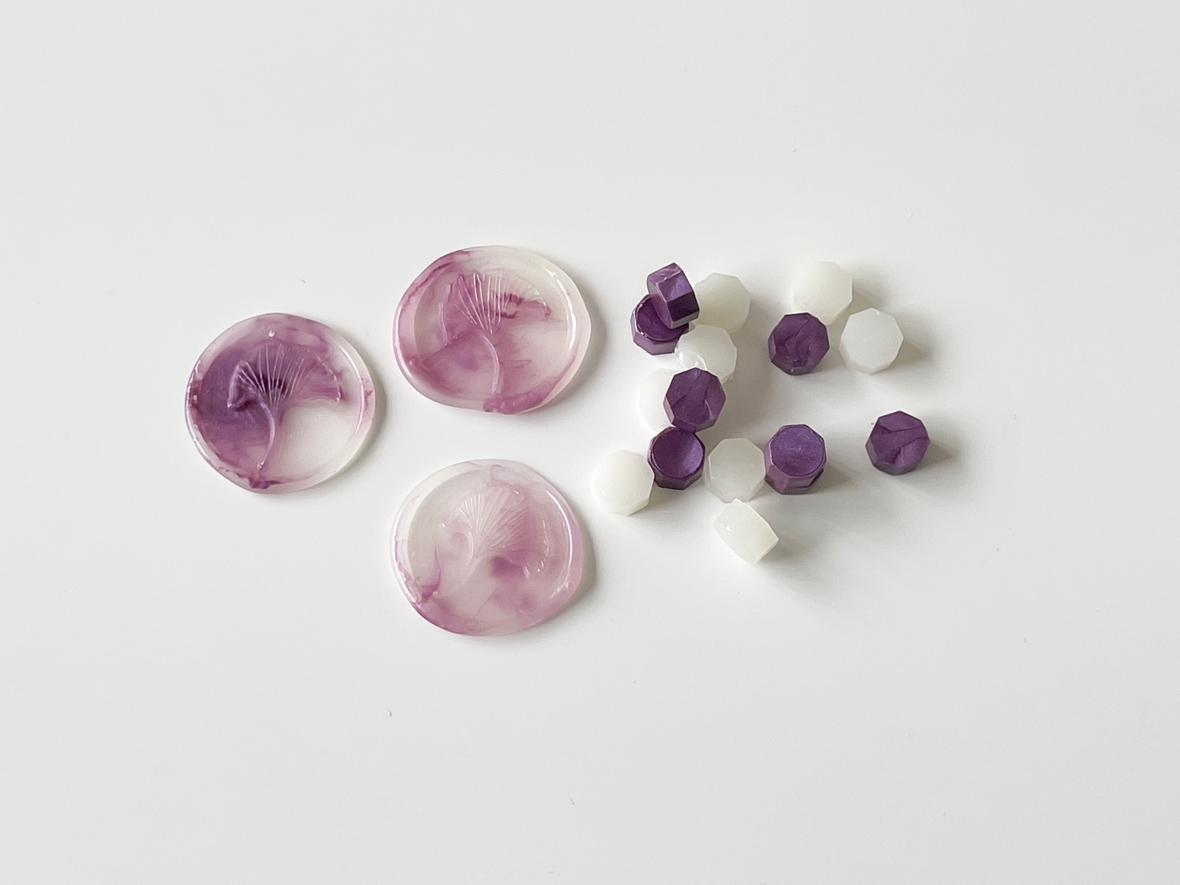 Mixed Jade Purple Wax Beads (100 beads)