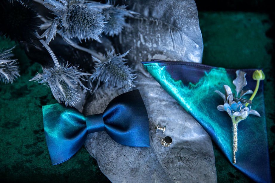 Poseidon Bow Tie & Pocket Square Set