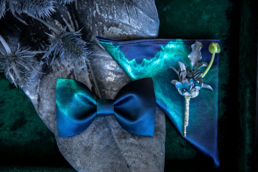 Poseidon Bow Tie & Pocket Square Set