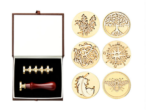 Wax Sealing Stamp Gift Set (with 6 stamps)