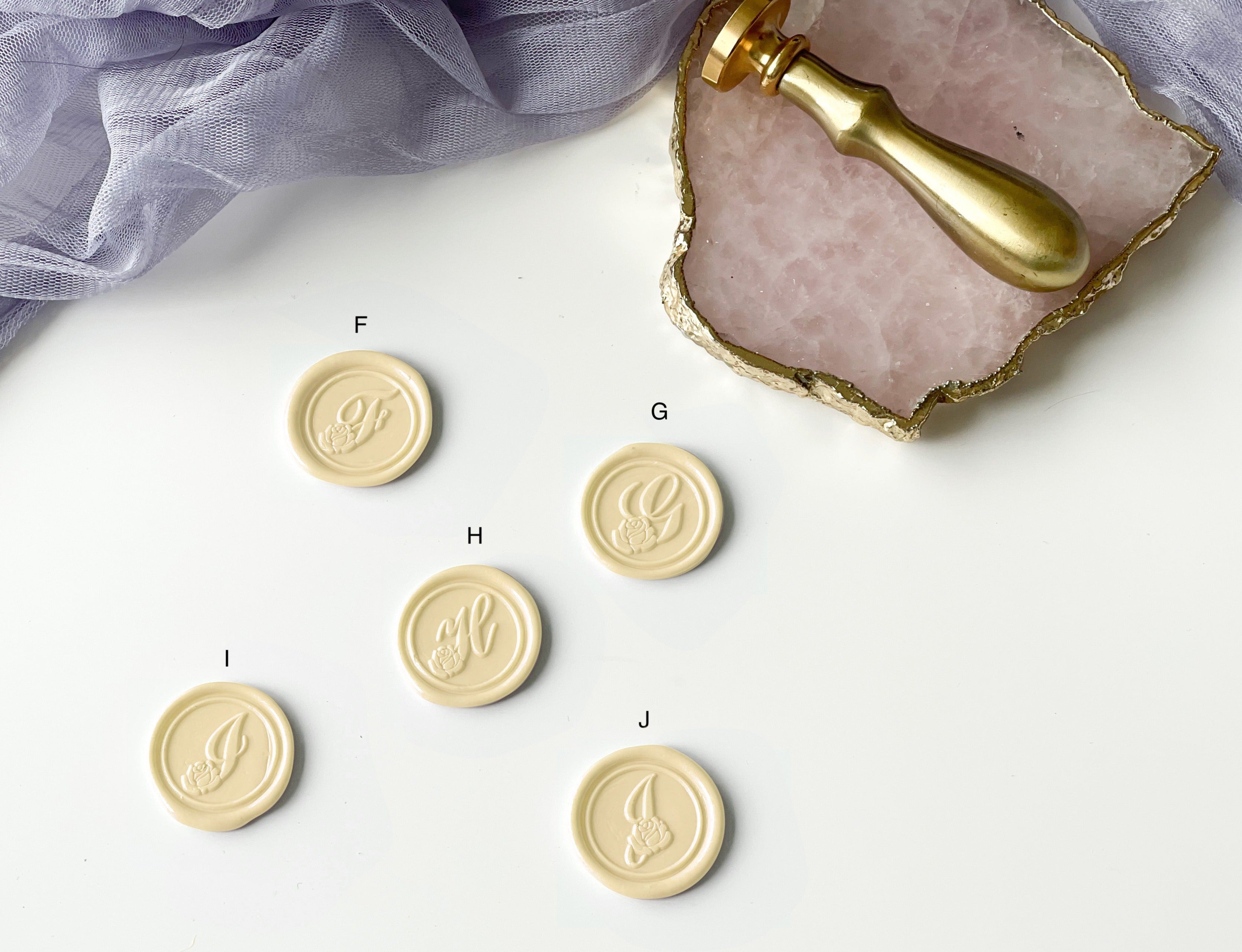 Rose Letter Wax Seal Stamp