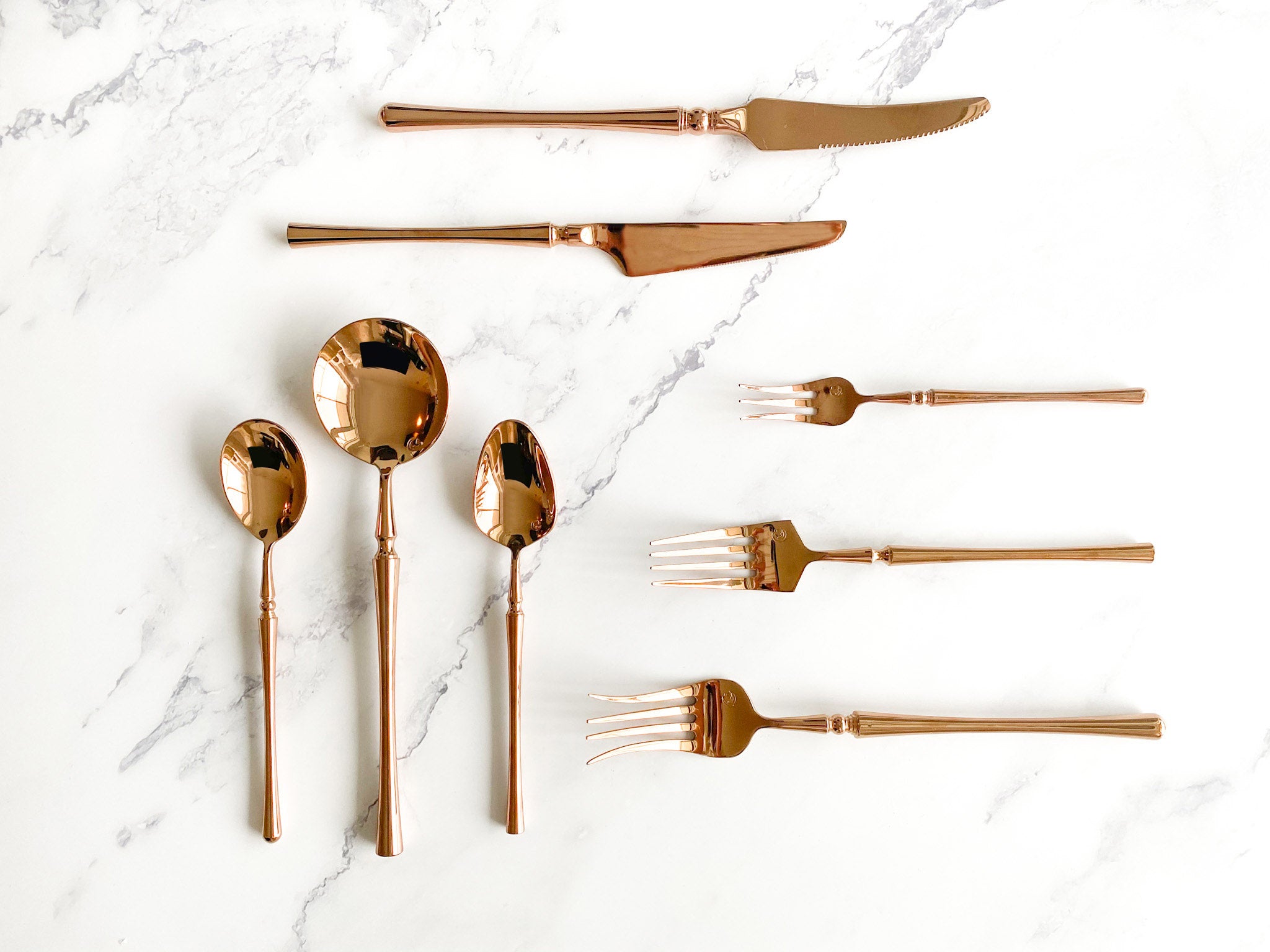 Modern Rose Gold Cutlery