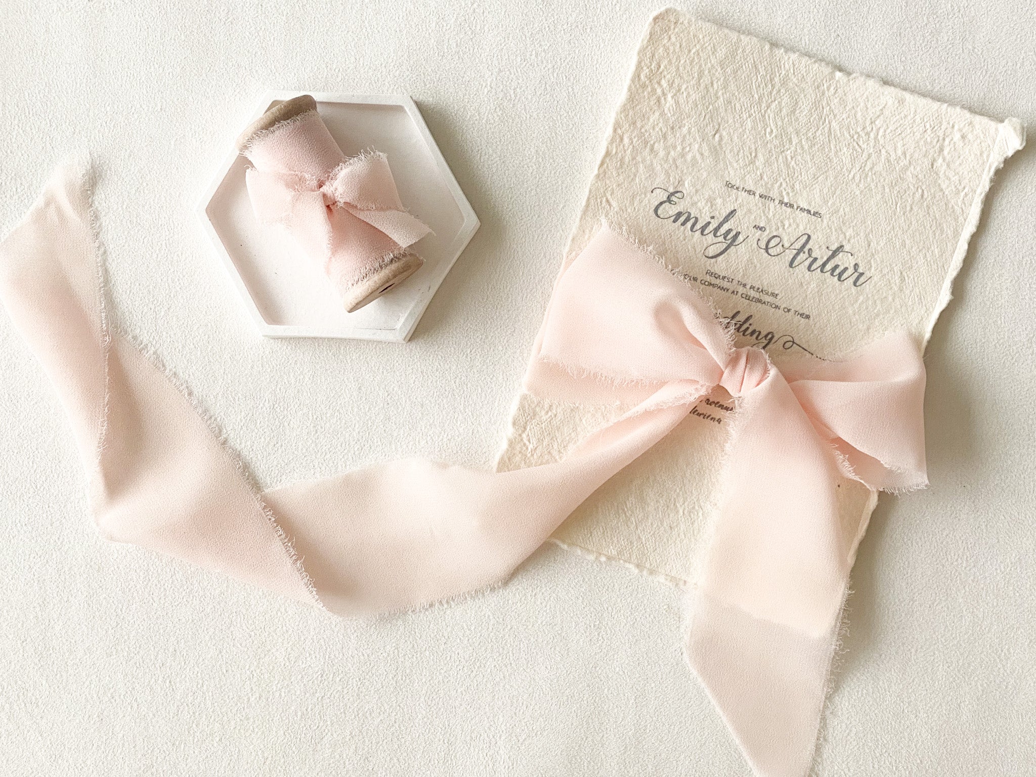 Chiffon Ribbon w/ Wooden Spool