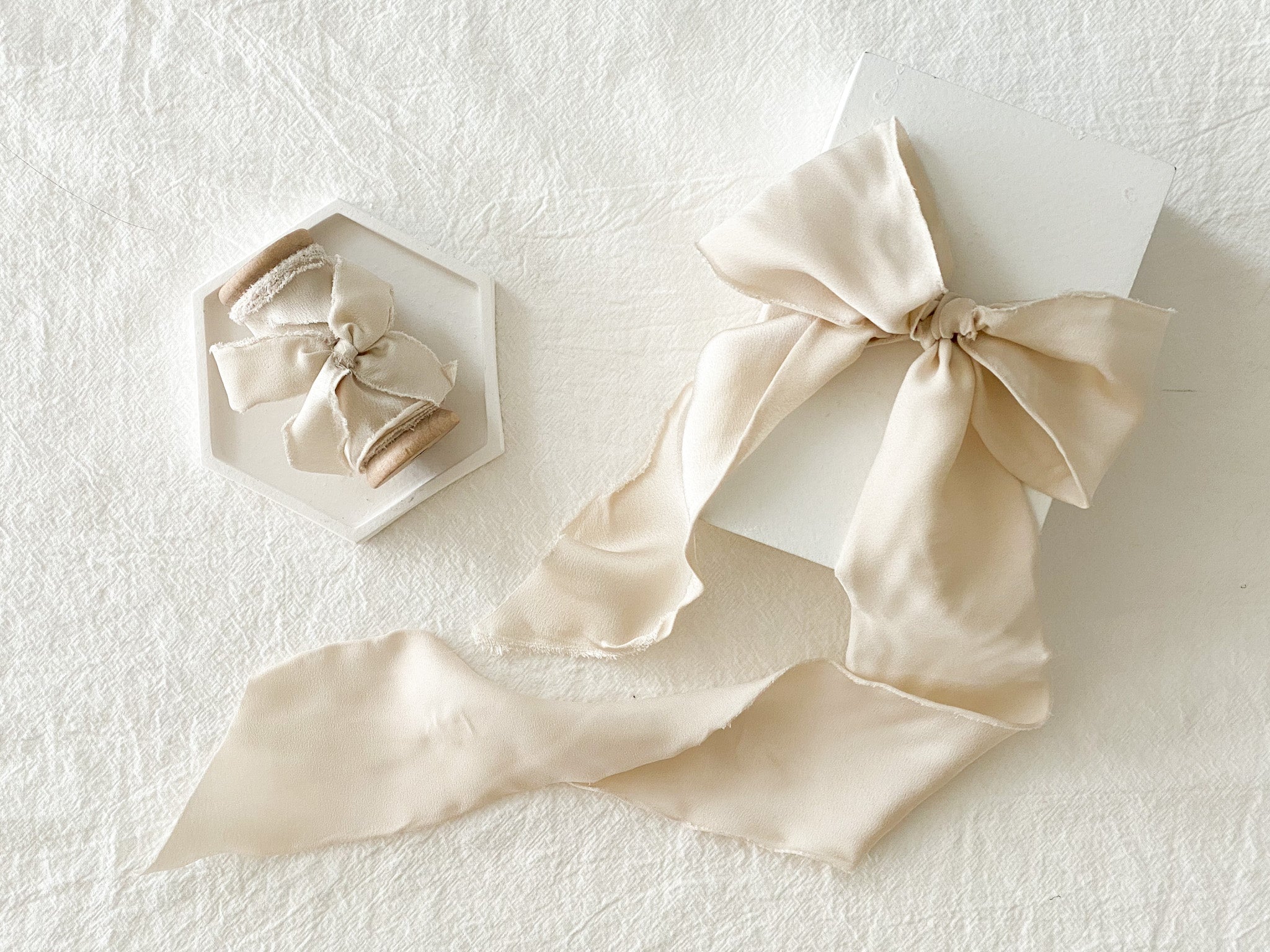 Silk Ribbon w/ Wooden Spool